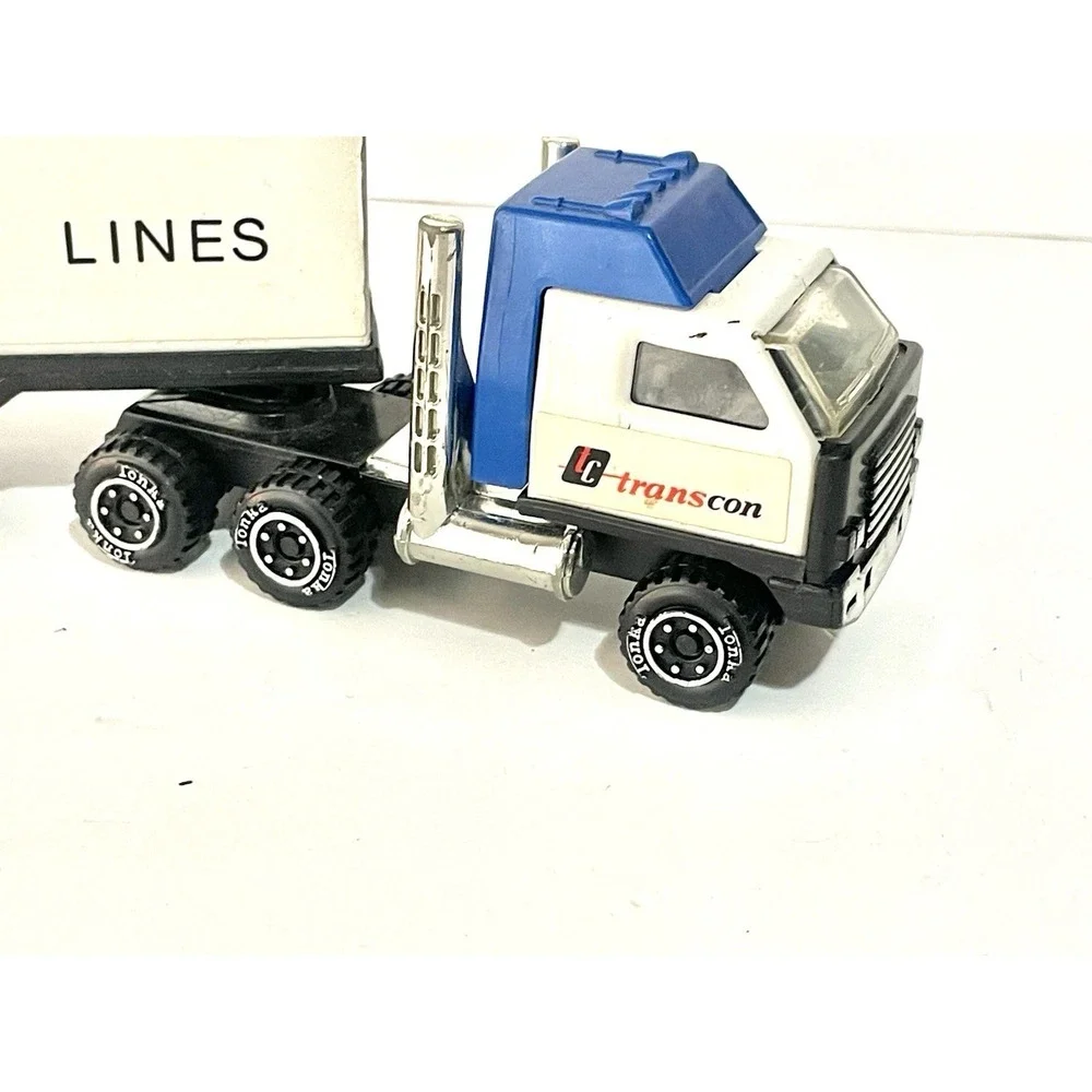 Vintage Tonka Mini Trans Con Lines Tractor Trailer Semi In Great Condition 10.5